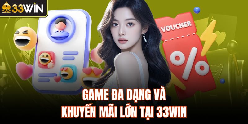 Game đa dạng và khuyến mãi lớn tại 33Win